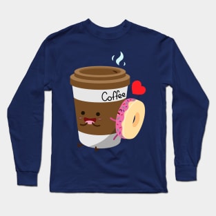 Coffee and Donut Long Sleeve T-Shirt